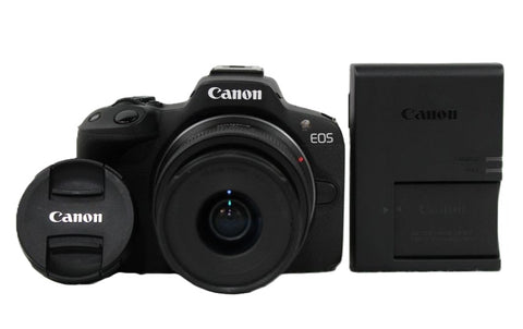 Cámara Canon EOS R50 - Negro Lente 18-45, 24.2 Megapixeles (G)