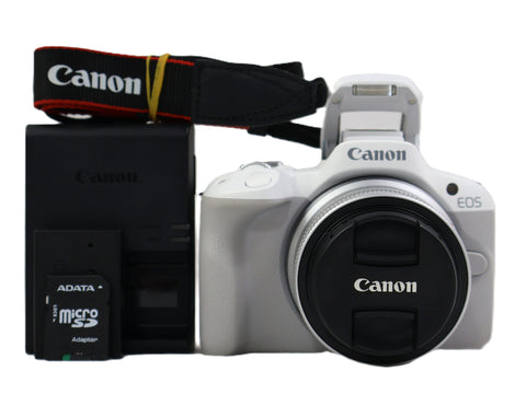 Cámara Canon Eos R50 - 24.2 MP Lente 18-45mm - Blanco