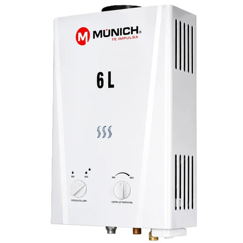 Boiler Calentador de Paso Múnich 6L Gas LP