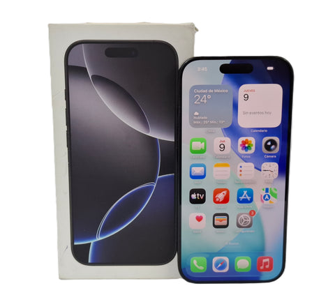 Apple IPhone 16 Pro - Titanio Negro E-SIM Liberado 128 GB (G)