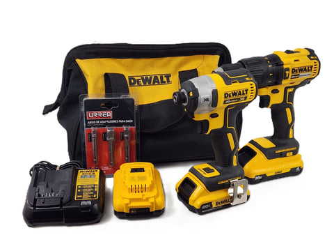Kit de Taladro percutor 1/2" Atornillador De impacto 1/4"  DEWALT (G)