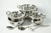 SarymHome Juego de Ollas 9 Piezas Acero Inoxidable - Plata (G)