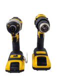 Kit de Taladro percutor 1/2" Atornillador De impacto 1/4"  DEWALT (G)