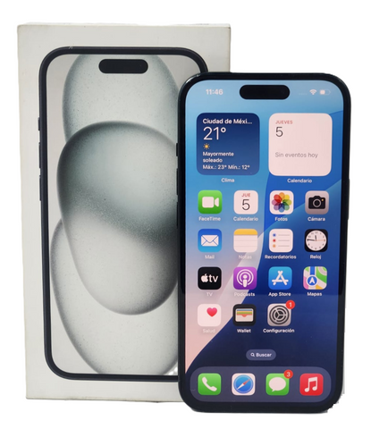 Apple IPhone 15 - Negro Liberado 128 GB (G)