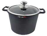 Batería De Cocina Alfa Havana Cerámica Color Negro 7 Piezas (G)