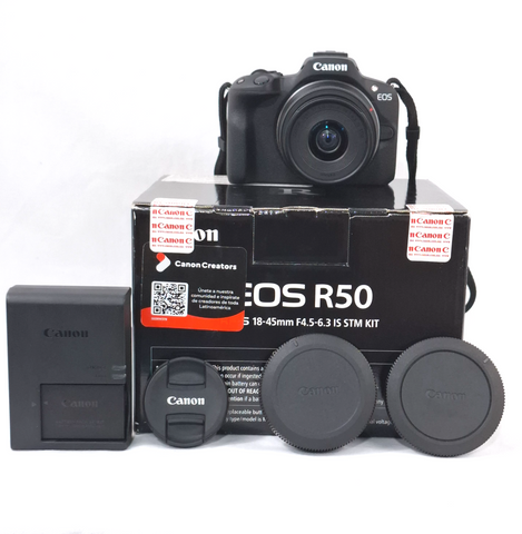 Cámara Canon EOS R50 Lente 18-45 24.2 Mpx - Negro (G)