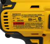 Taladro Inalámbrico DeWalt 1/2¨(13mm) - Mod.DCD777 (G)