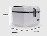 Caja Trasera Reforzada Para Motociclista R7 45lts Blanco