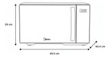 Horno de Microondas Midea 1.1 Pies cúbicos Mod. MMDX11S2MG (G)