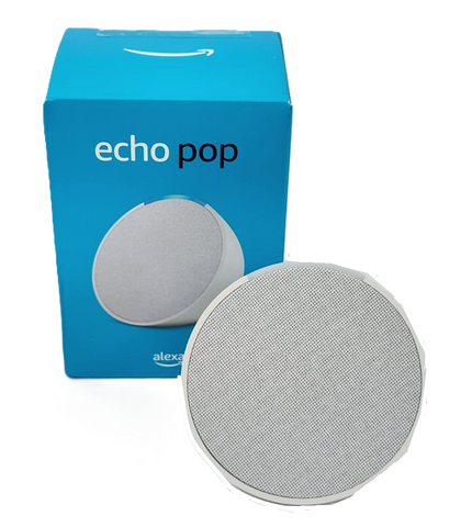 Bocina Inteligente Amazon Echo Pop Tipo Media Luna Wifi Bluetooth - Blanco (G)