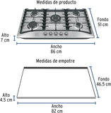 Parrilla de gas empotrable 5 quemadores - Foset Riviera (G)