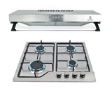 Parrilla de gas empotrable 4 quemadores + campana - Supra Combo (G)