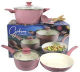 Batería de Cocina Gibson Home Antiadherente de Cerámica 7pz Mod.2410 (G)
