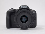 Cámara Canon Eos R50, 24.2 MP Lentes 18-45mm y 55-210mm - Negro