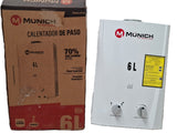 Boiler Calentador de Paso Múnich 6L Gas LP