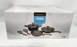 Set de Cocina Toscana SarymHome 7 Piezas Antiadherente - Negro (G)