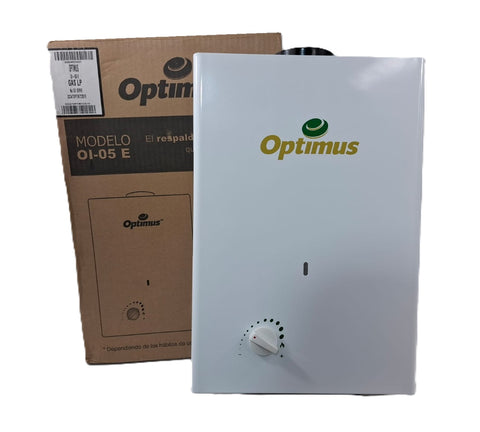 Calentador de paso Optimus 01-05 E Gas LP 4.0 Litros / Minuto (G)