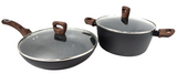 Set de Cocina Toscana SarymHome 7 Piezas Antiadherente - Negro (G)
