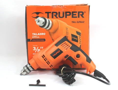 Taladro Truper 3/8" 400 W, Mod.TAL-3/8A2 (G)